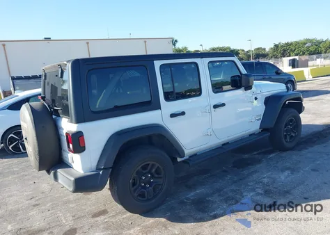 2020 Jeep Wrangler Unlimited Sport 4X4 z USA, uszkodzony, nr VIN 1C4HJXDN9LW143514